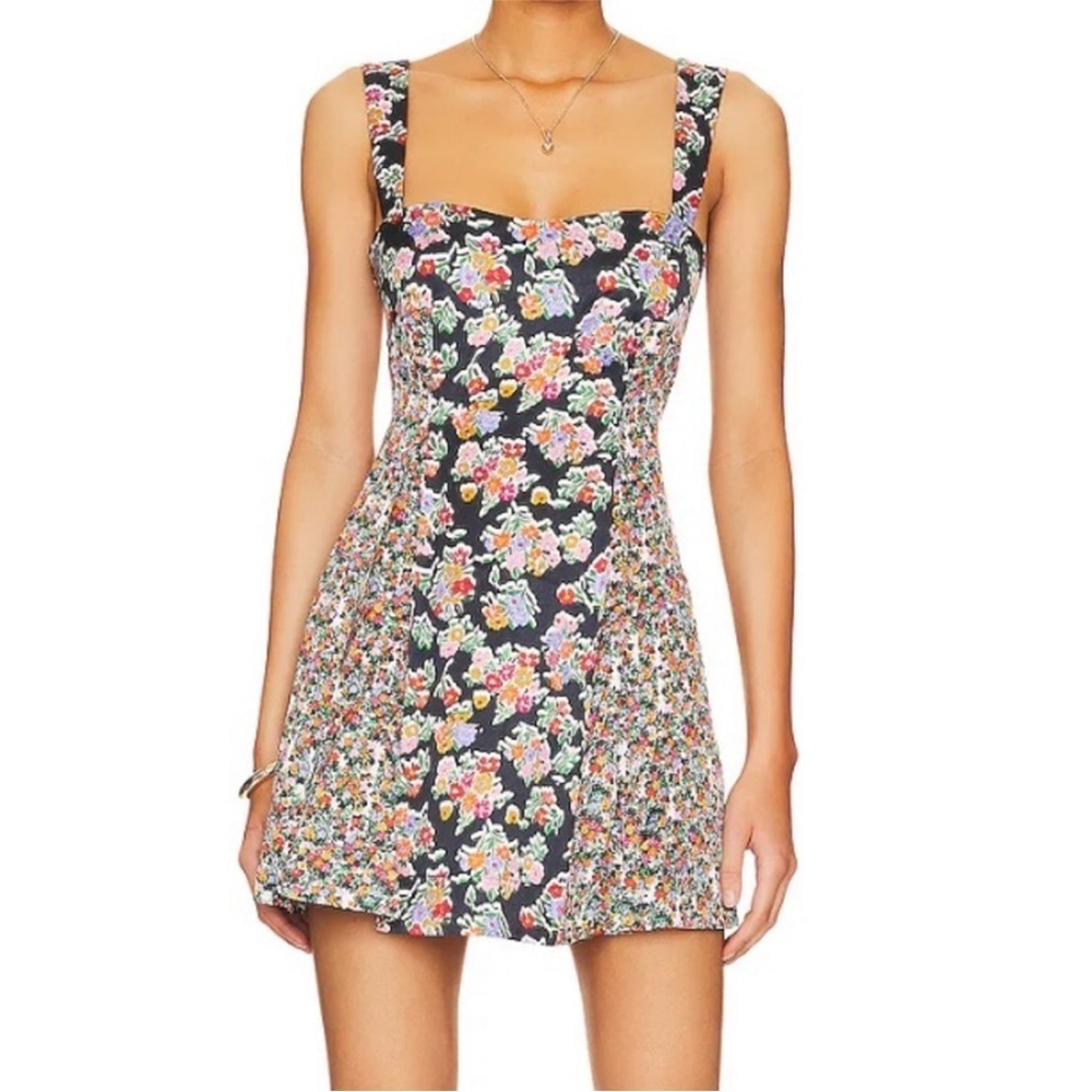 NWT For Love & Lemons Brookes Mini Dress in Floral Size Small